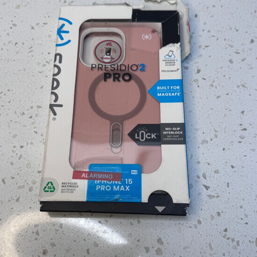 Speck Presidio2 Pro for iPhone 15 Pro Max Case MagSafe ClickLock Pink NIB